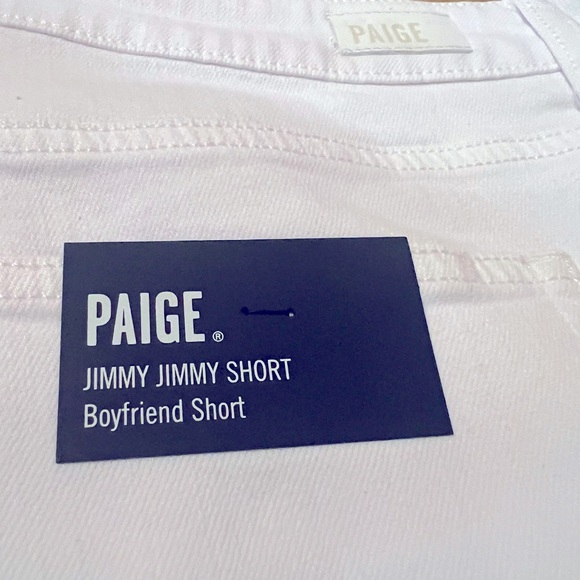 PAIGE Jimmy Jimmy Short Boyfriend Short Raw Hem Cuff Sz 31 - Picture 7 of 11